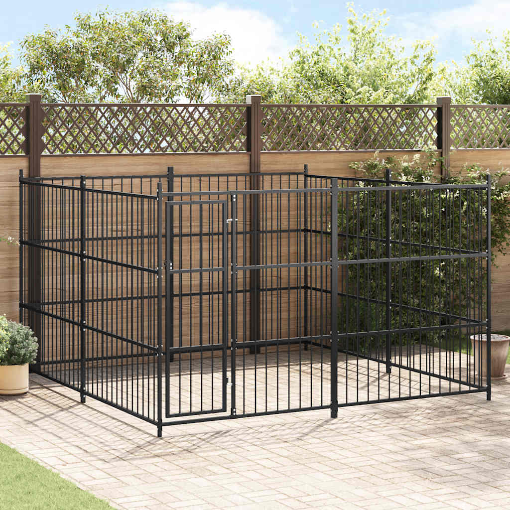 Outdoor-Hundezwinger mit Überdachung 300x300x210 cm