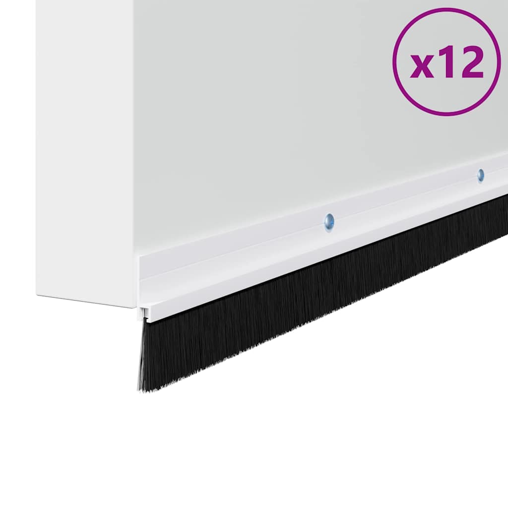 Aufsteck Türbürstendichtungen 2 pcs Braun 100 cm