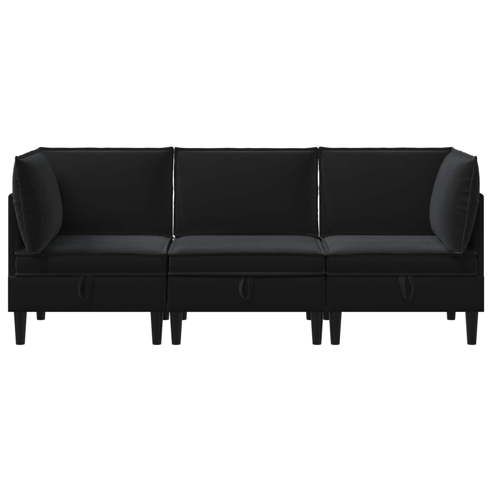 Wohnzimmergarnitur mit Kissen mit Speicher 3 pcs Hellgrau Samt