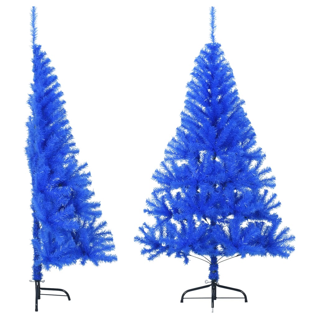 Künstlicher Halb-Weihnachtsbaum mit Ständer Grün 150 cm PVC