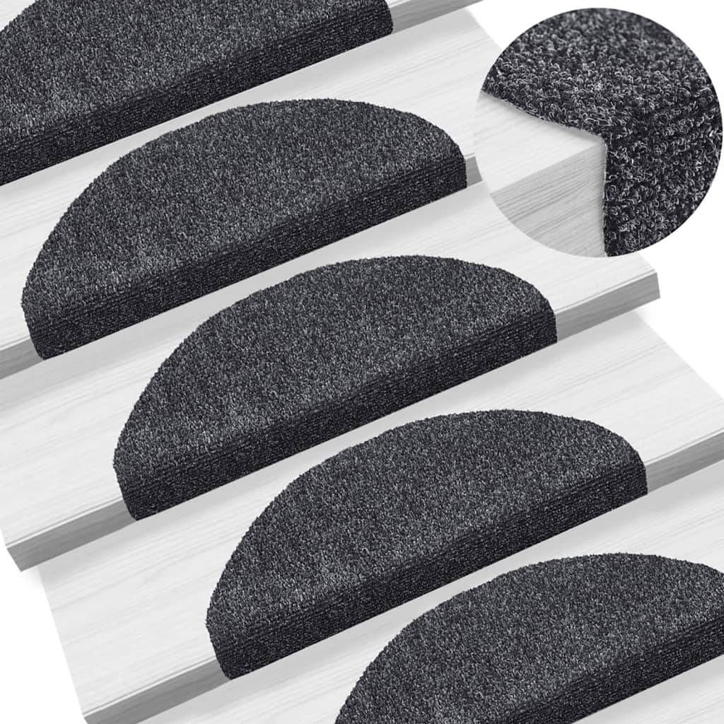 Stufenmatten Selbstklebend 15 Stk. 56x17x3 cm Hellbraun Halbrund