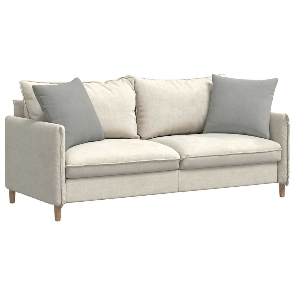 Sofakissen 2 Stück Taupe 50 x 30 cm Stoff