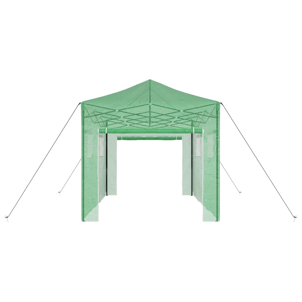 Gewächshaus mit Pop-up-Rahmen Grün 200 x 200 x 300 cm Eisen