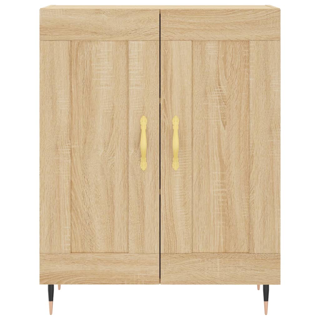 Highboard Betongrau 69,5x34x180 cm Holzwerkstoff