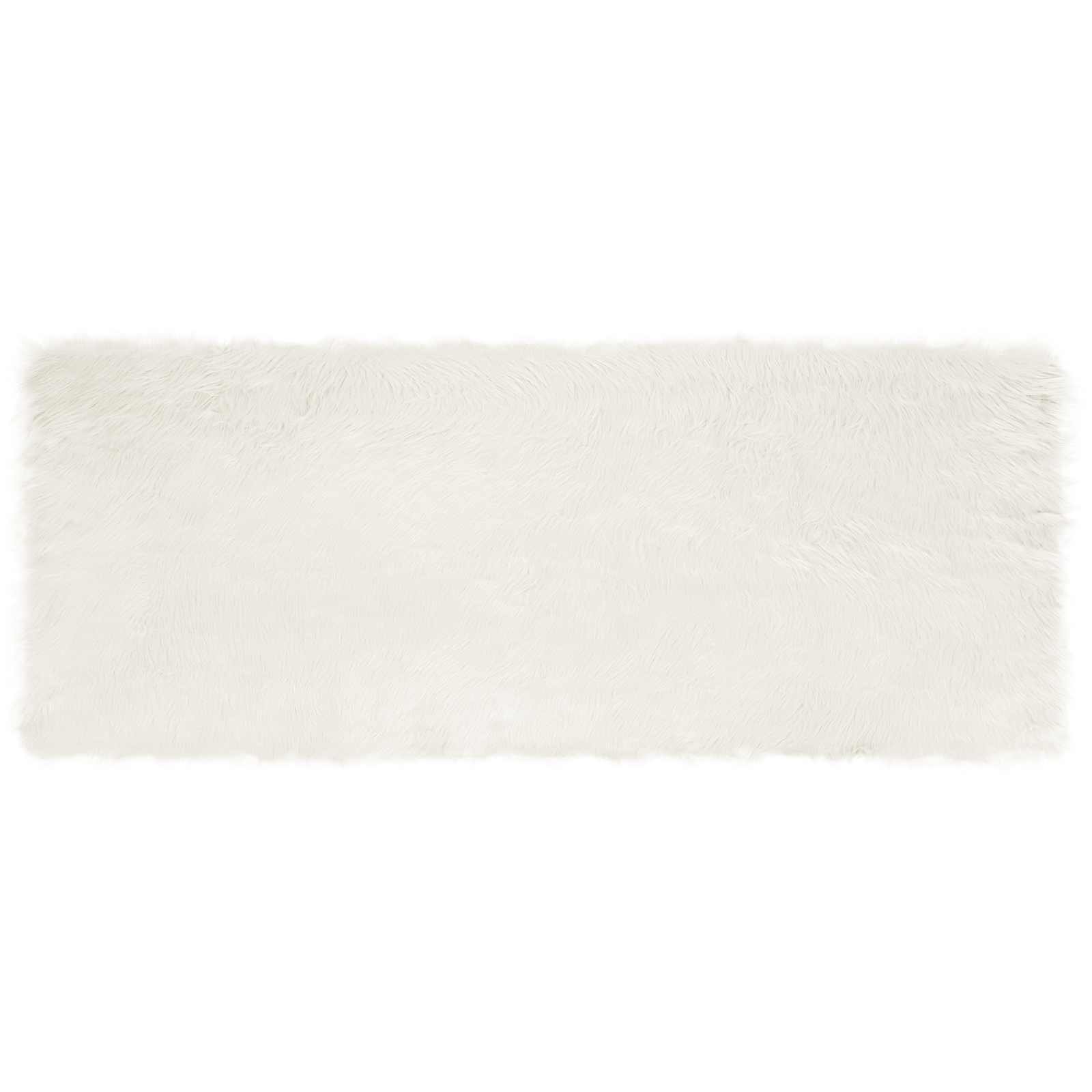 Teppich aus Kunstschaffell TAFALLA Weiß 60 x 110 cm Polyester