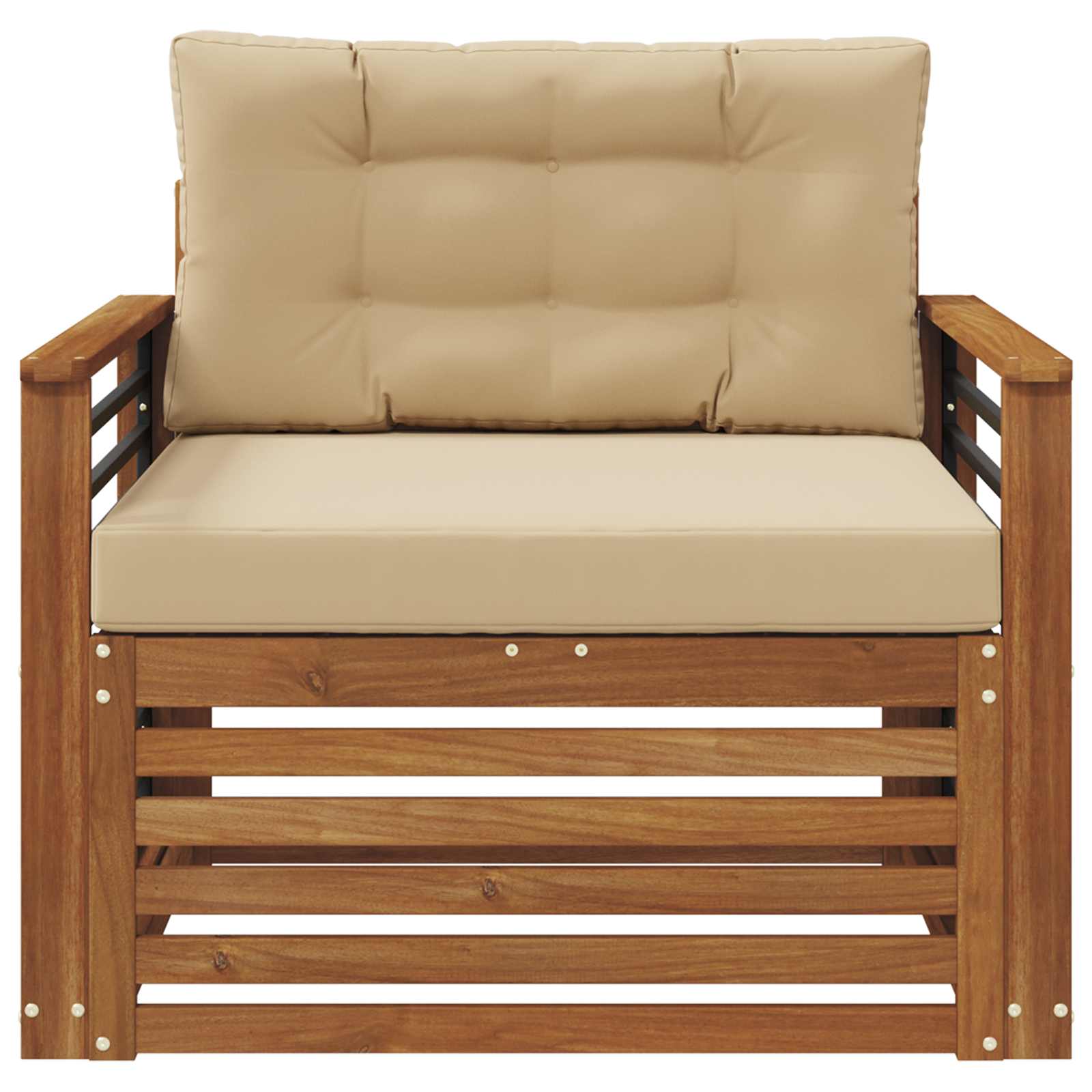 2 Stück Outdoor-Sofa Natur