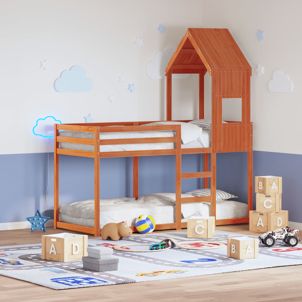 Dach für Kinderbett 60x89x134,5 cm Massivholz Kiefer
