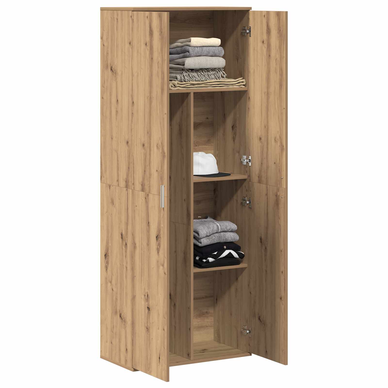 Highboard Weiß 70x35x180 cm Holzwerkstoff