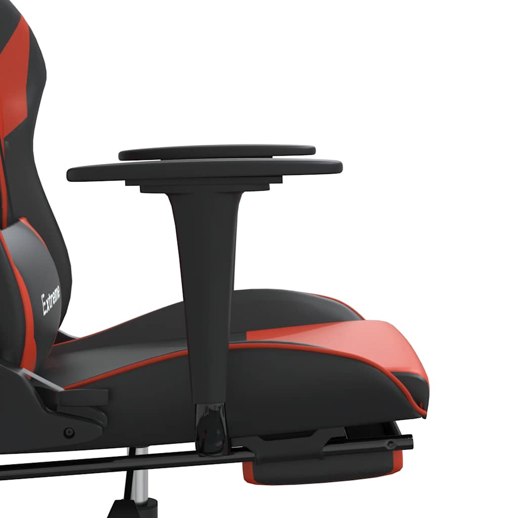 Gaming-Stuhl mit Massagefunktion Schwarz und Blau Kunstleder