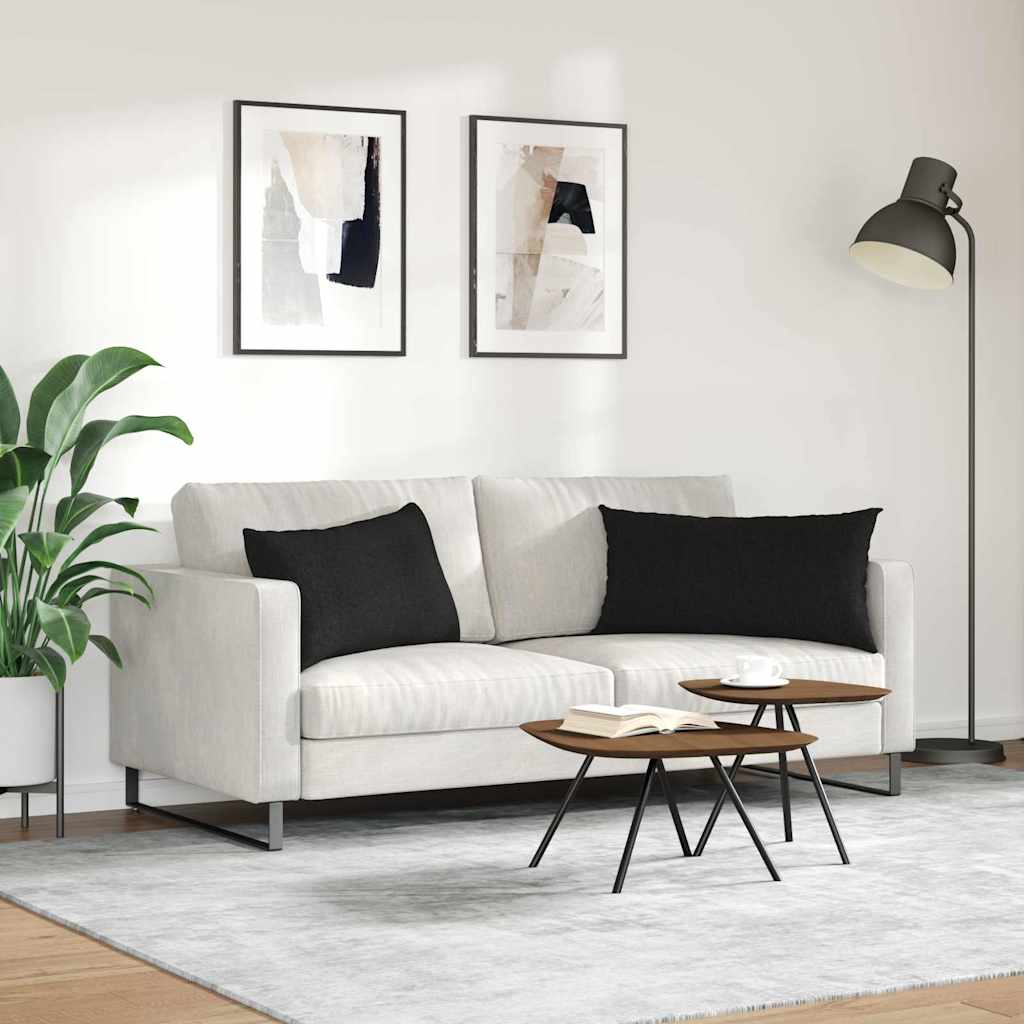 Sofakissen 2 pcs Hellgrau 50 x 30 cm Stoff