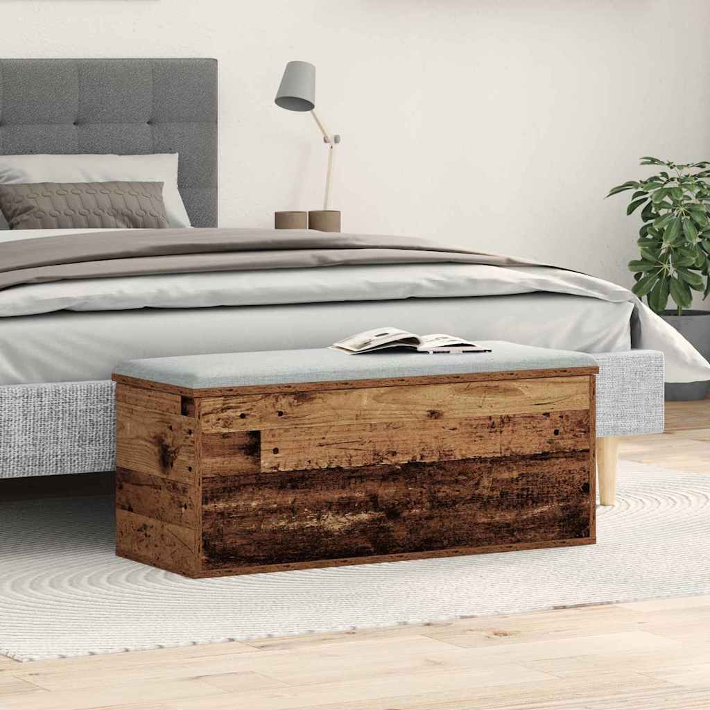 Aufbewahrungstruhe Weiß 84x42x46 cm Holzwerkstoff