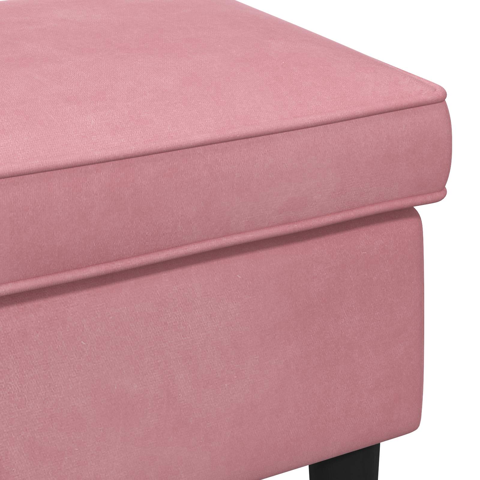 Hocker Hellgrau 55 x 35 x 41 cm Samt