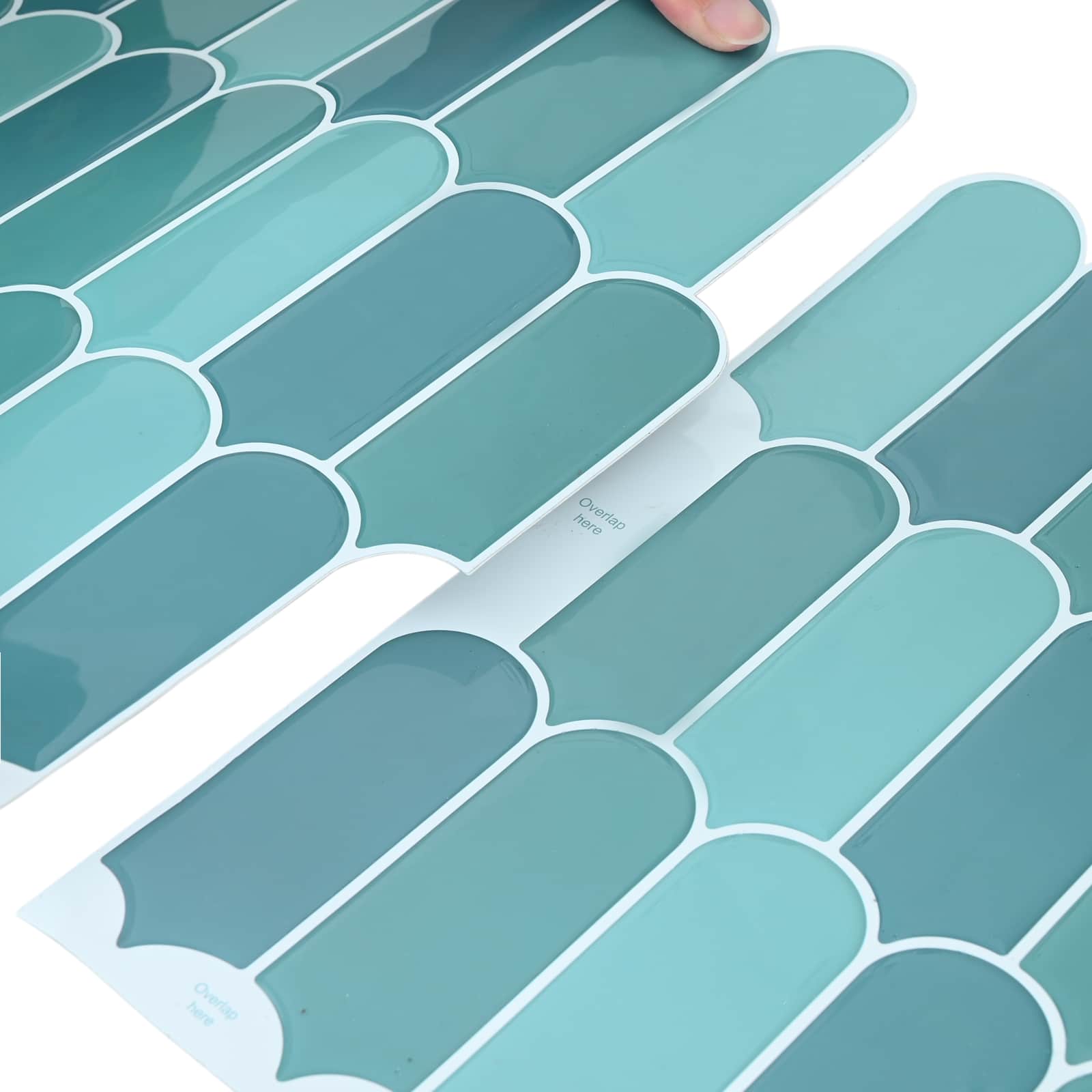 Federfliese 10 pcs Grau Marmor 30 x 30 cm Polyurethan und PET