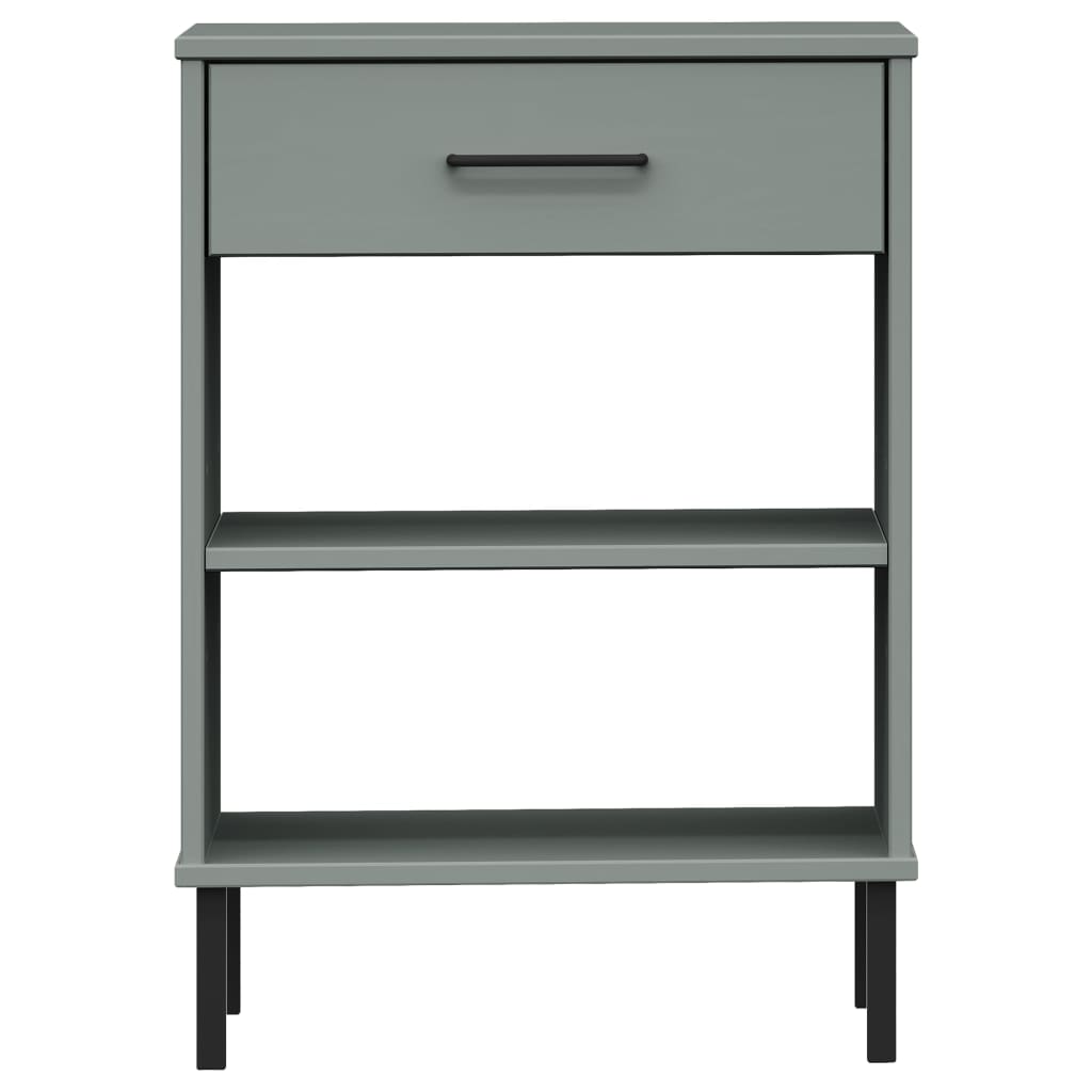 Konsolenschrank OSLO mit Metallbeinen Braun Massivholz Kiefer