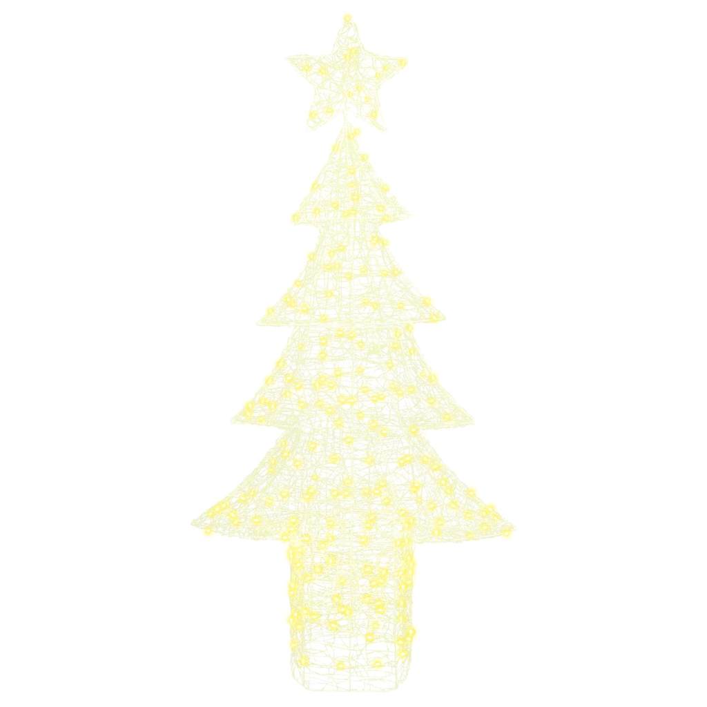 Weihnachtsbaum mit 100 LEDs Warmweiß 120 cm Acryl