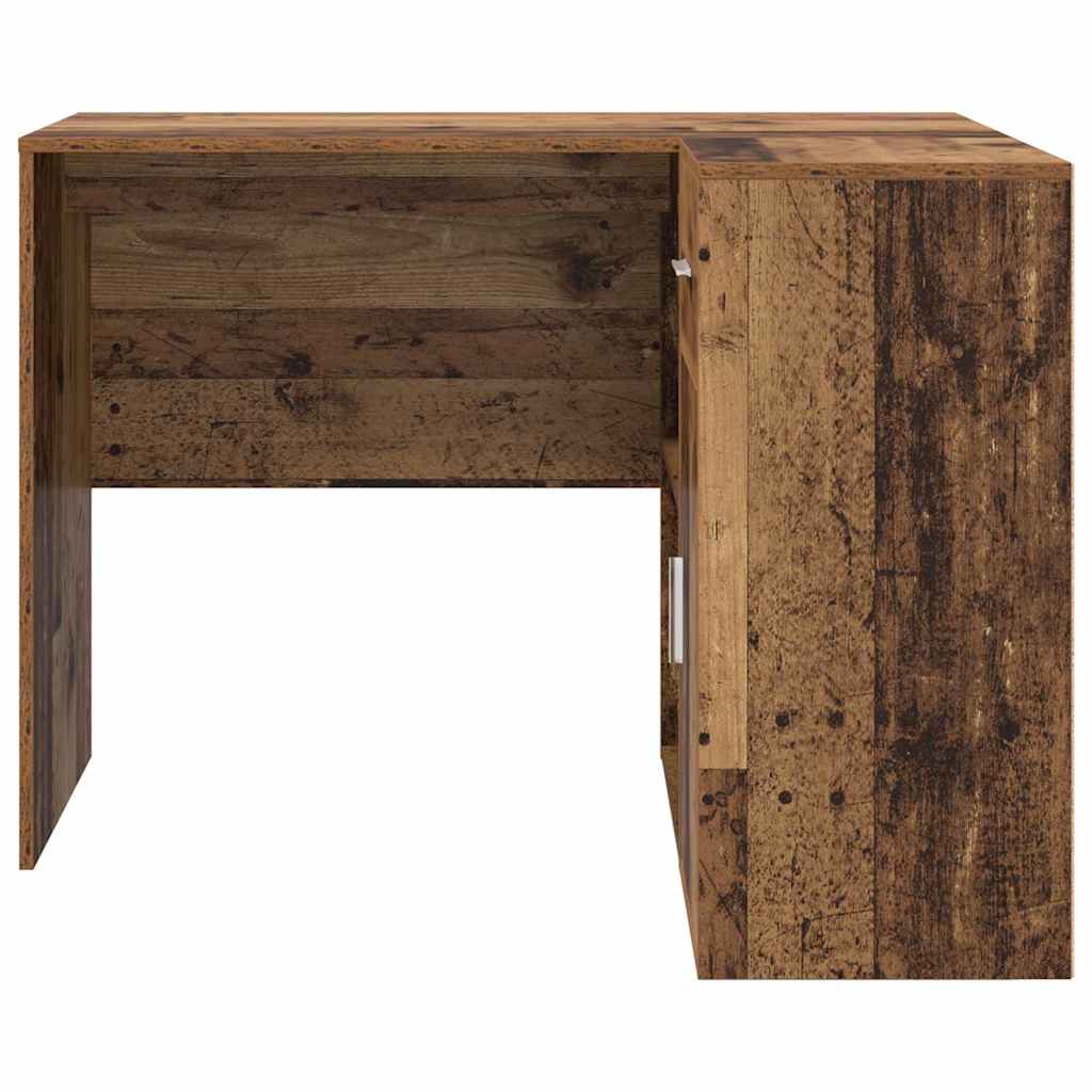 Eck-Schreibtisch Schwarz Eichen-Optik 102 x 88 x 75 cm