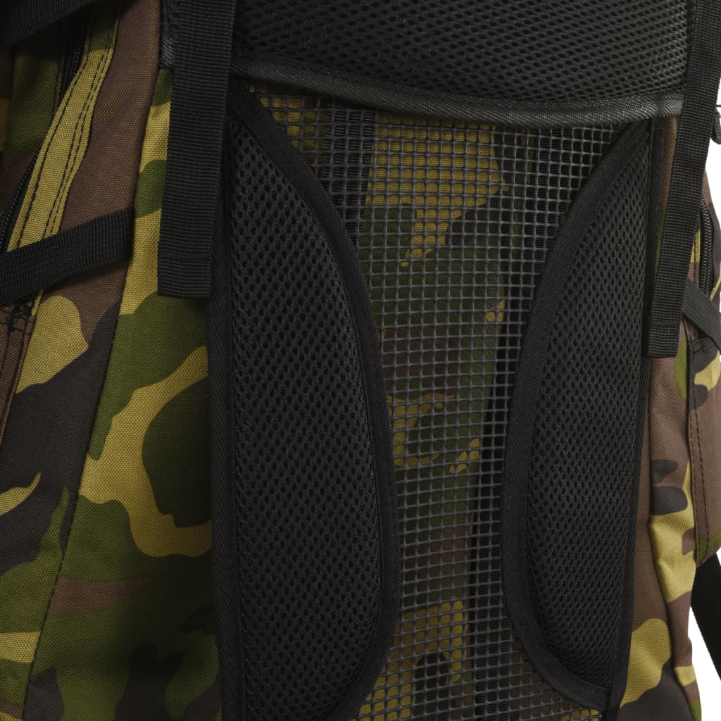 Wanderrucksack Schwarz 60 L Oxford-Gewebe