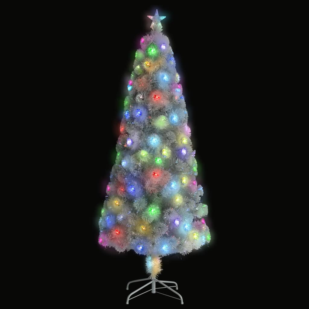 Vorbeleuchteter Weihnachtsbaum mit Ständer und LED 150 cm Glasfaser