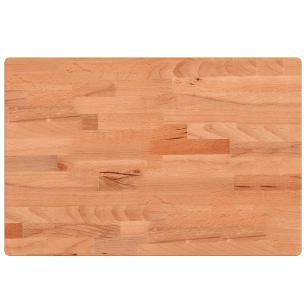 Tischplatte 80x40x1,5 cm Rechteckig Massivholz Buche