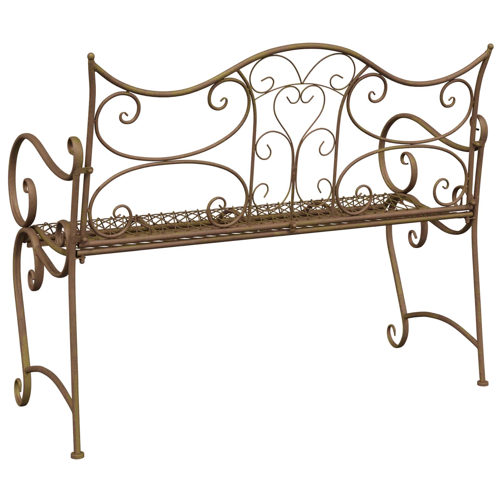 Gartenbank 2-Sitzanzahl 114 x 56,5 x 90 cm Stahl Silber Grau