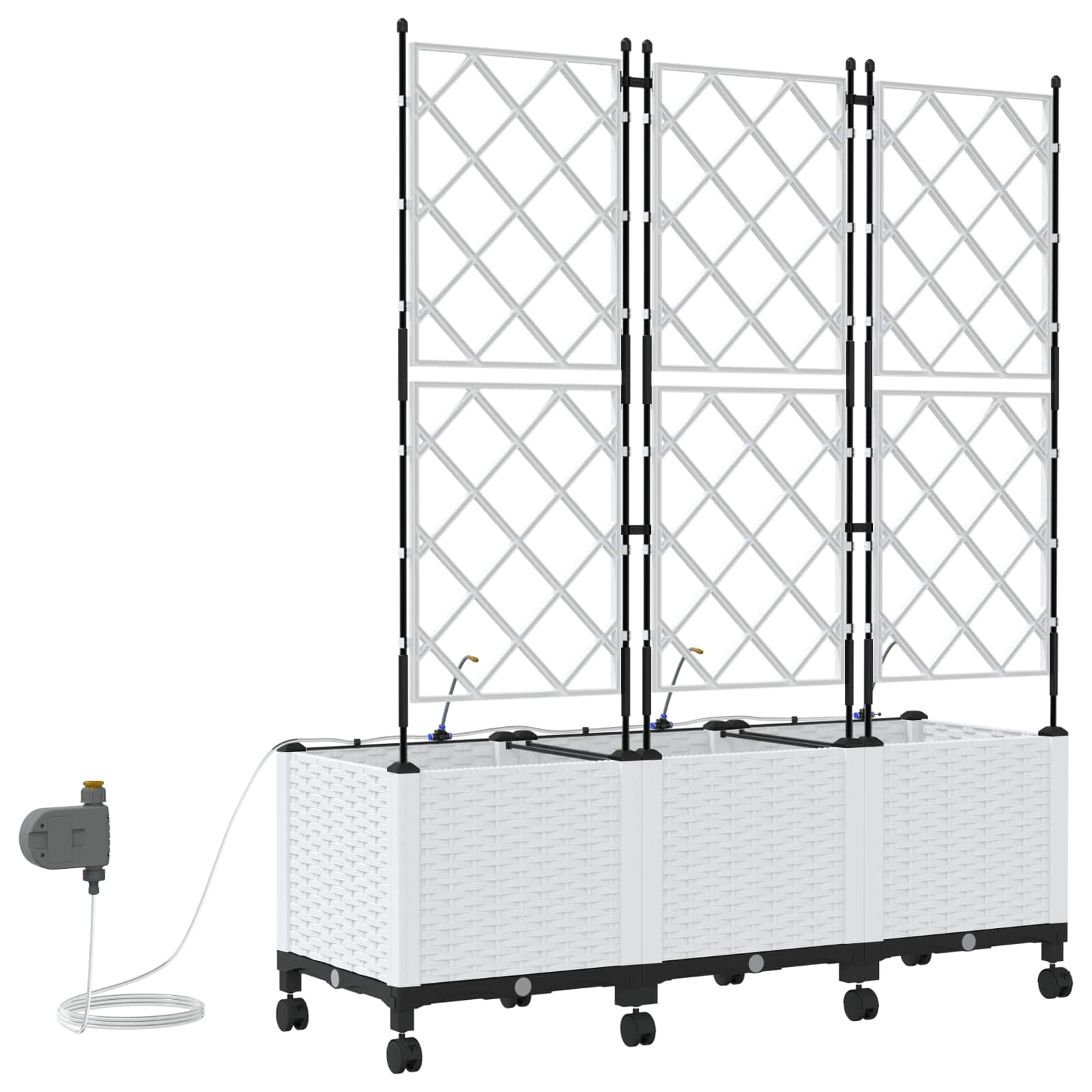 Garten-Pflanzgefäß 4 Stk. Braun 160 x 40 x 22 cm PP