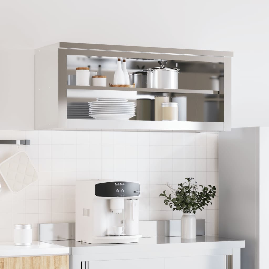 Küchen-Wandschrank mit Schiebetüren Edelstahl