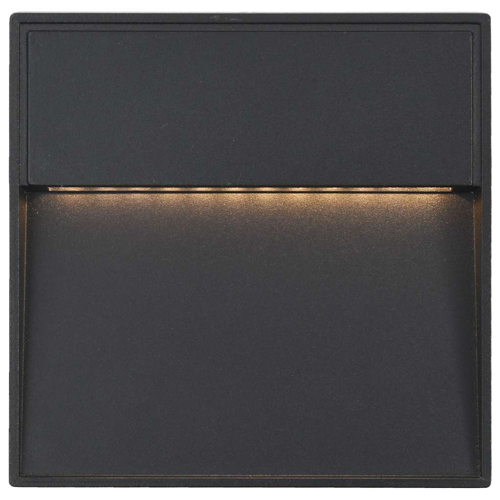 LED-Außenwandleuchte Schwarz Aluminiumdruckguss