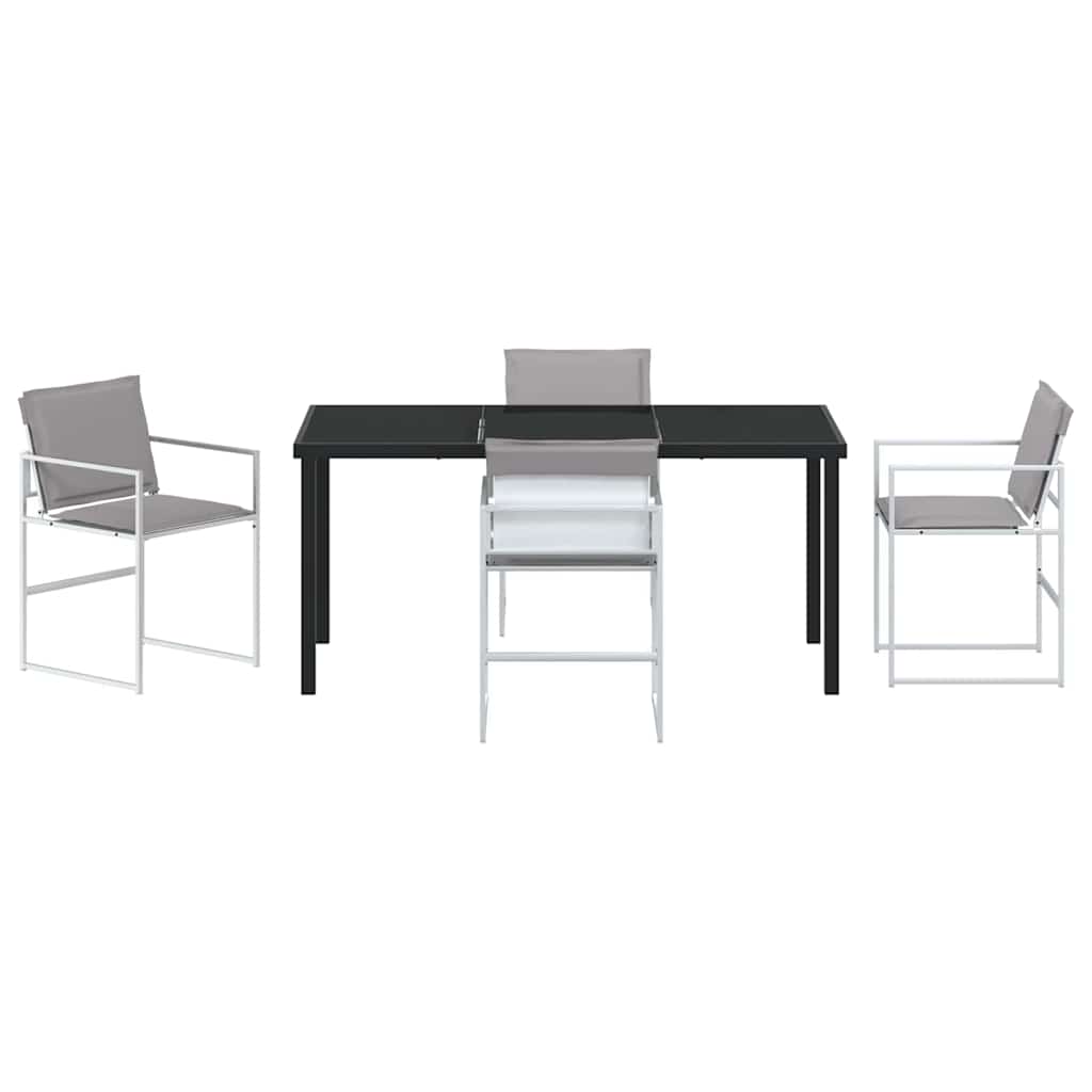 Garten Essgruppe 5 pcs Schwarz 140 x 70 x 73 cm