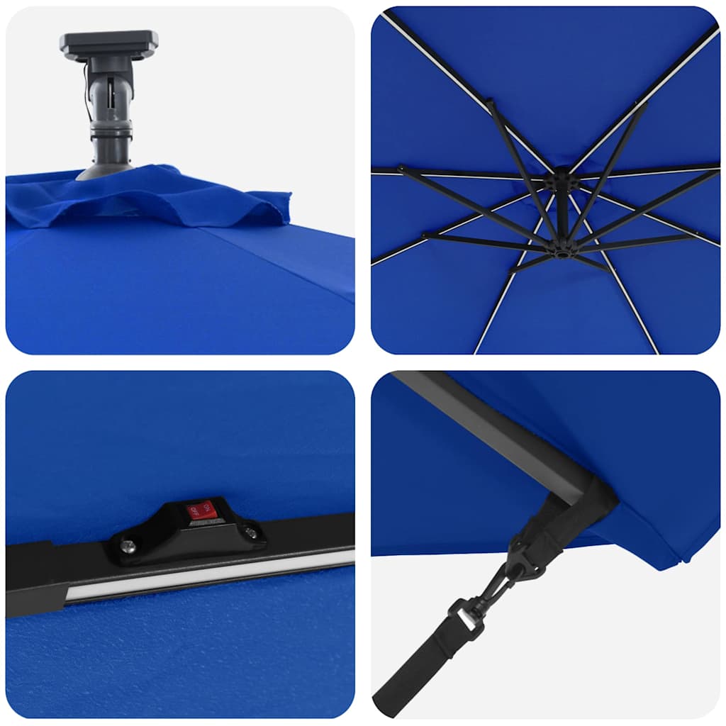 Sonnenschirm Sand 294 x 294 x 248 cm Polyester und Aluminium