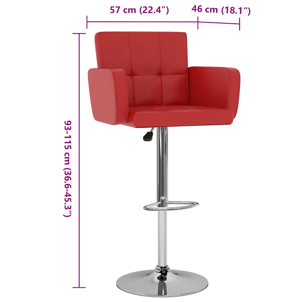 Barhocker 2 Stk. Weiß Kunstleder