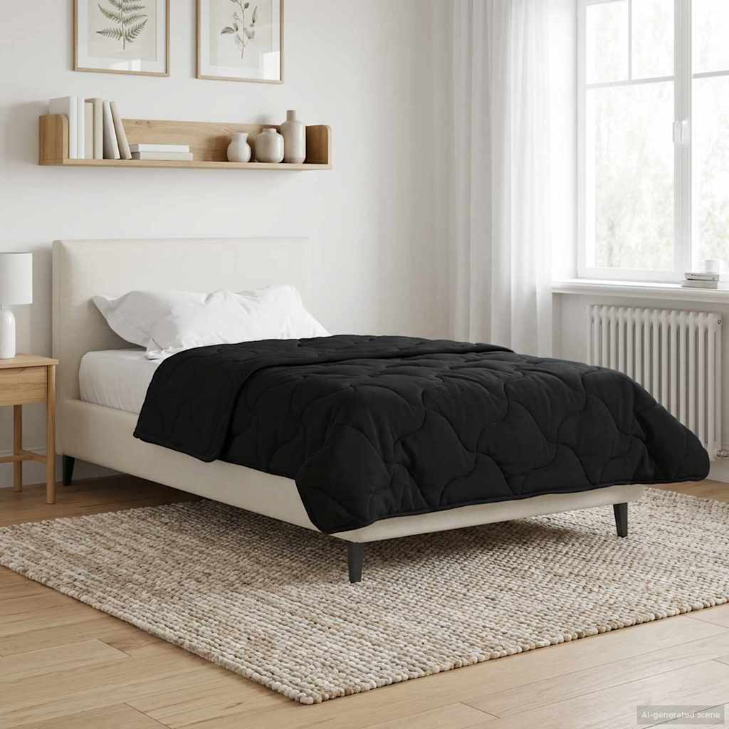 Ganzjahresbettdecke Gepolstert Anthrazit 135 x 200 cm