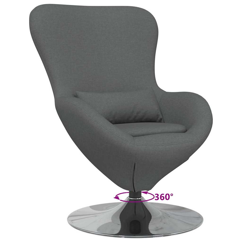 Eiersessel Hellgrau 63 x 73 x 90 cm Stoff