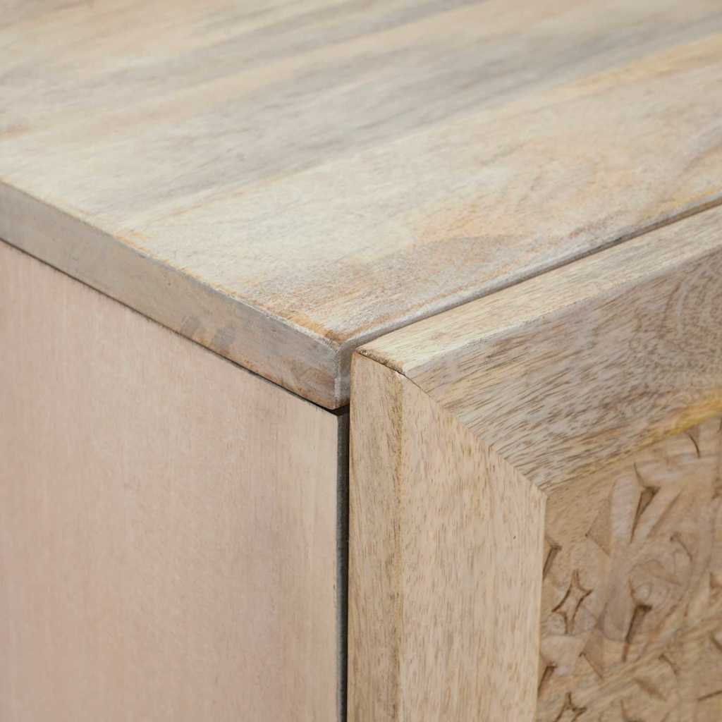 Hochboard Hellbraun 40 x 33 x 110 cm massives Mangoholz