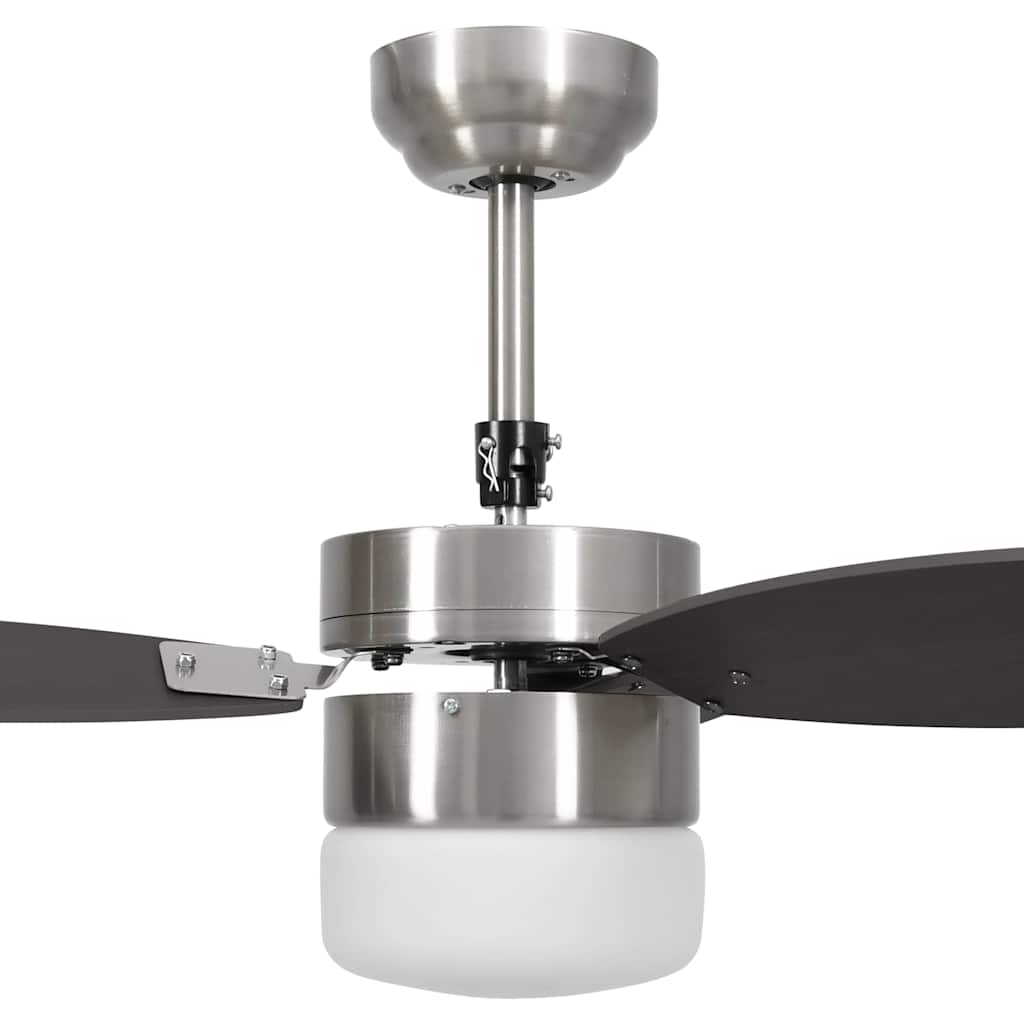 Deckenventilator mit Licht und Fernbedienung 108 cm Dunkelbraun