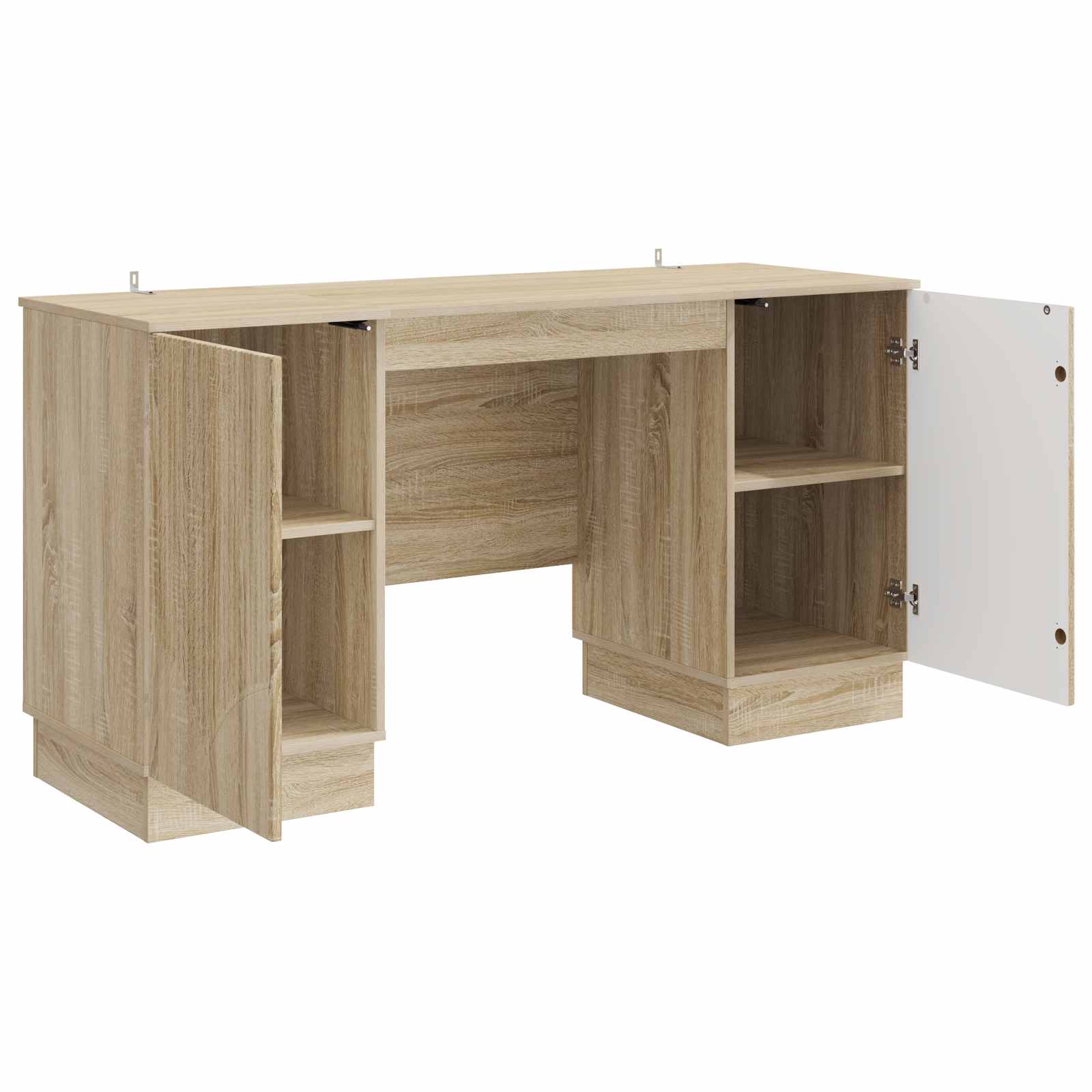 Schreibtisch mit Regal Schwarz 142,5 x 50 x 75 cm Holzwerkstoff