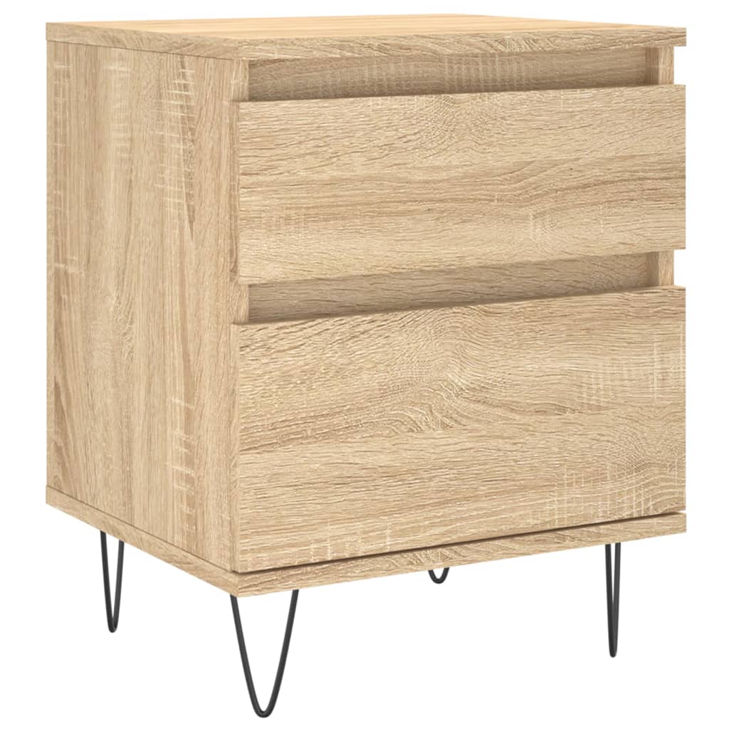 Bettschrank Schwarz Eichen-Optik 40 x 35 x 50 cm Holzwerkstoff