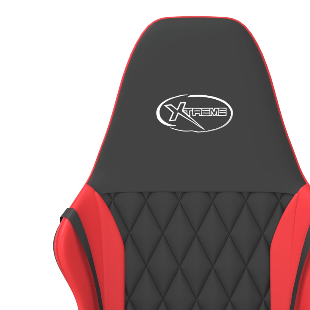 Gaming-Stuhl mit Massagefunktion Schwarz und Blau Kunstleder