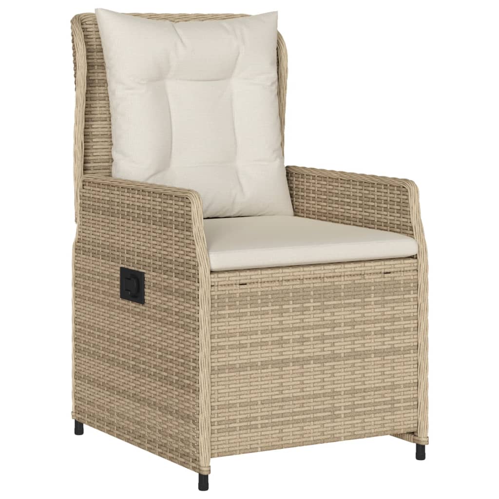Gartensessel 2 Stk. Verstellbar Schwarz Poly Rattan
