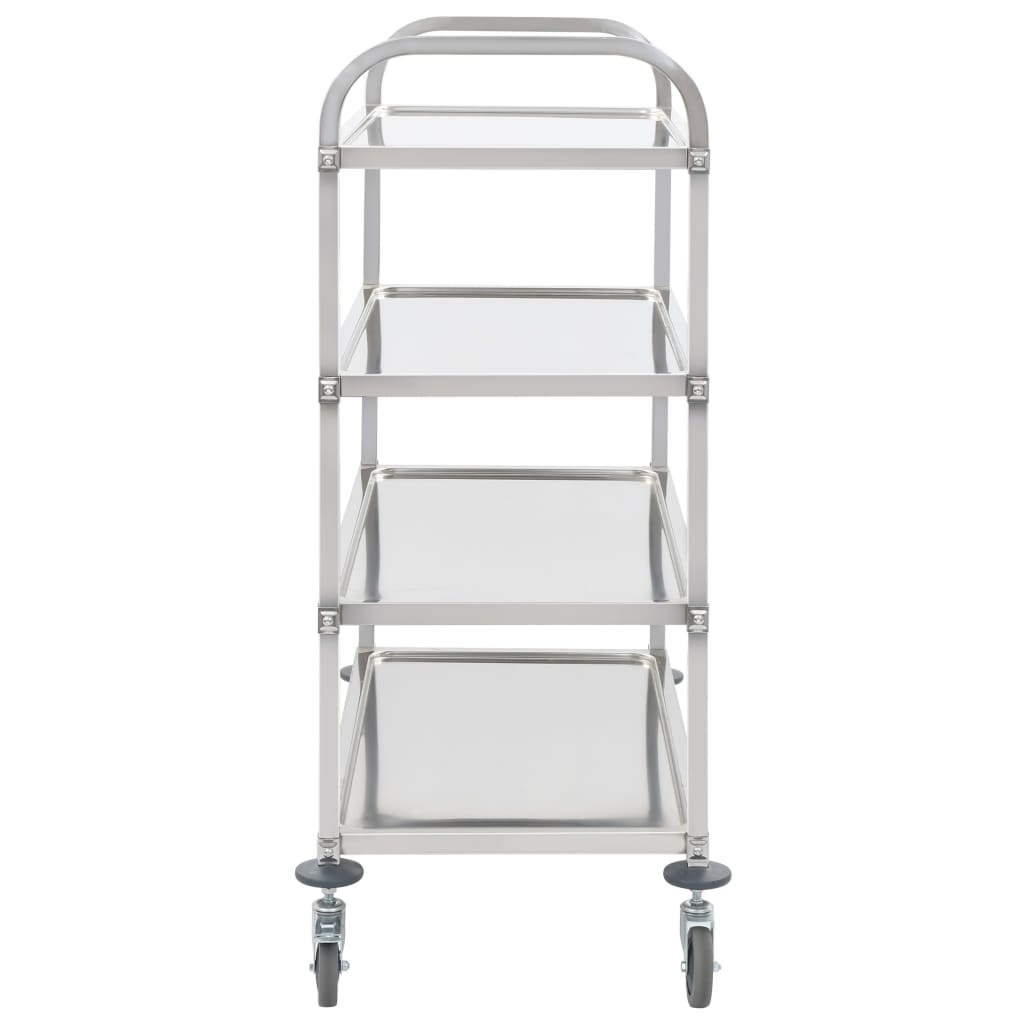 2-Stufiger Servierwagen 96,5 x 55 x 90 cm Edelstahl
