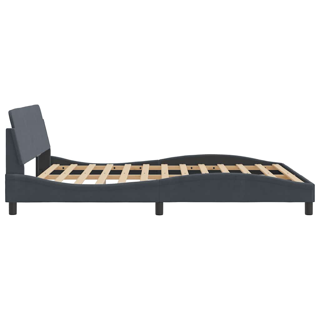 Bettgestell "Dover" Hellgrau 100x190 cm Samt