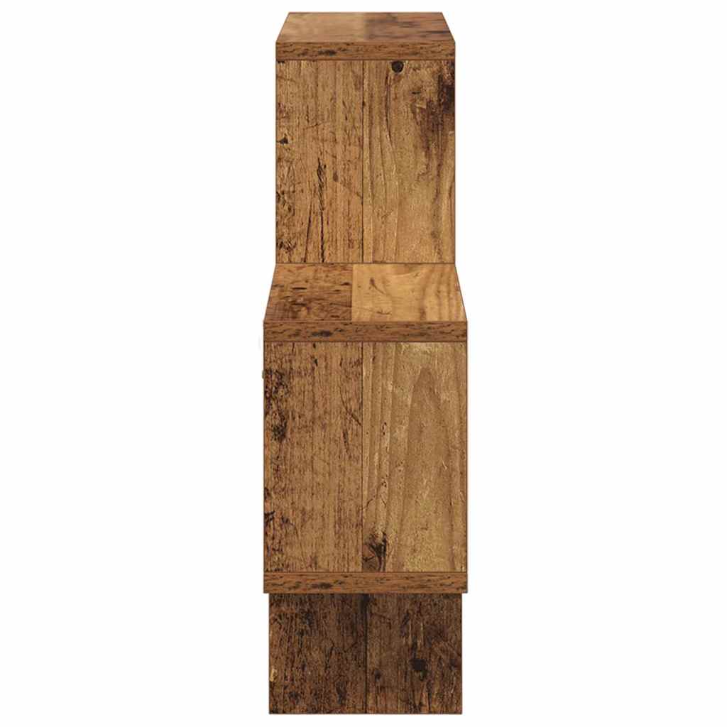 Wandregal in Autoform Weiß 82x15x51 cm Holzwerkstoff