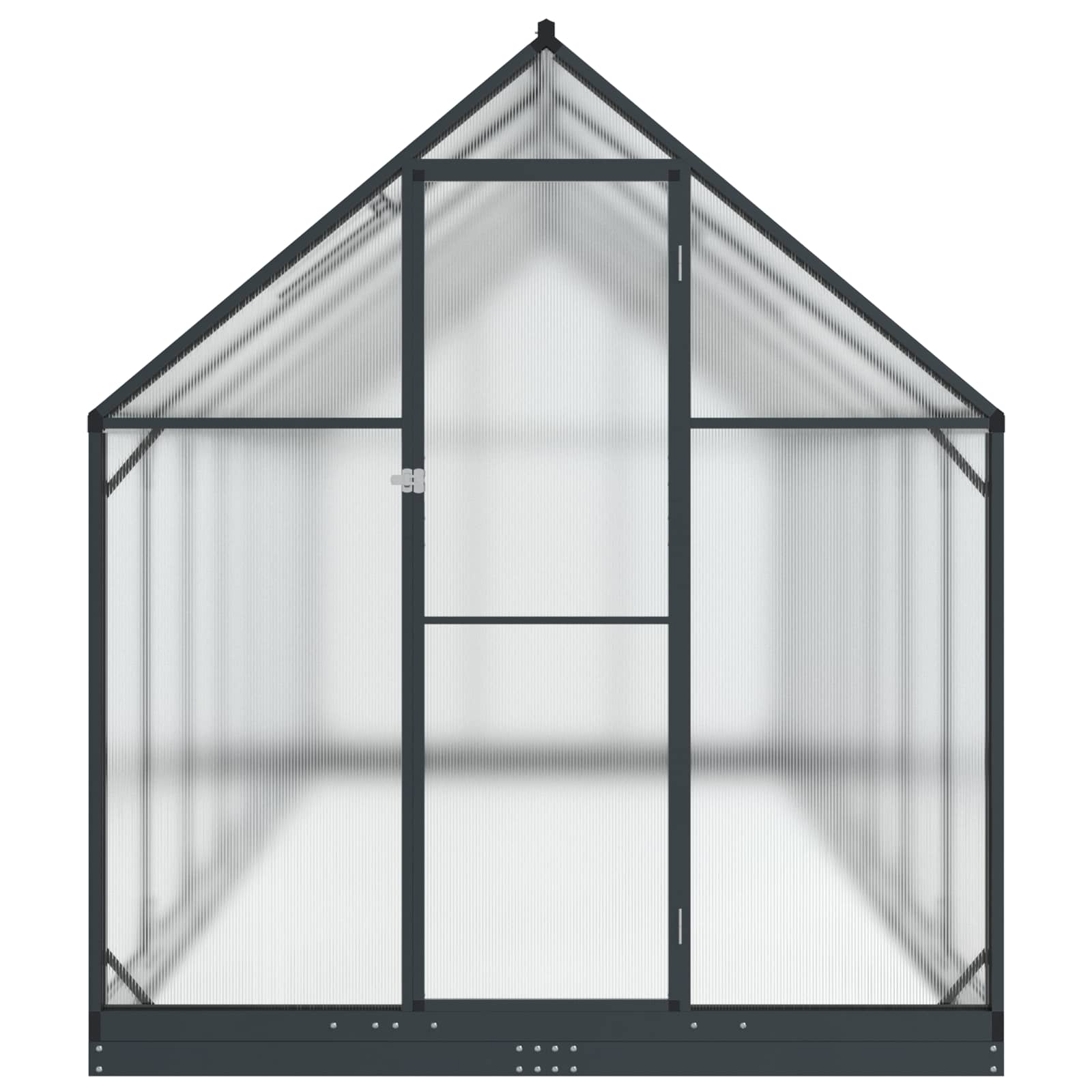 Garten Gewächshaus mit Tür Anthrazit 183,5 x 183,5 x 207 cm