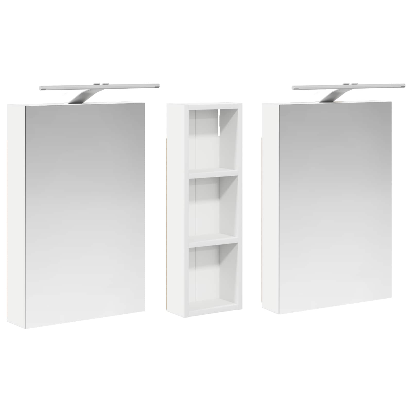 Badezimmerschrank-Set 3 pcs 80 x 10,5 x 50 cm Holzwerkstoff