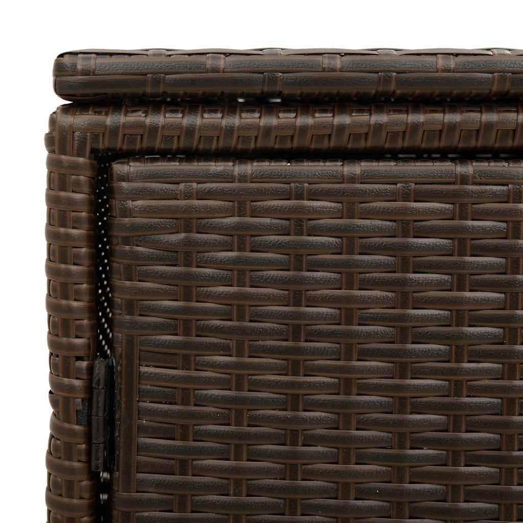 Gartenschrank Schwarz 110x55x60,5 cm Poly Rattan
