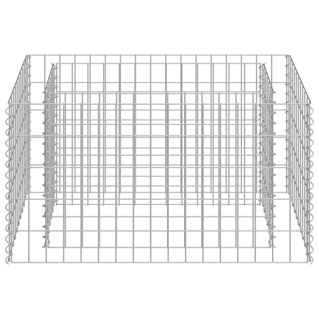 Gabionen-Hochbeet Verzinkter Stahl 450×90×100 cm