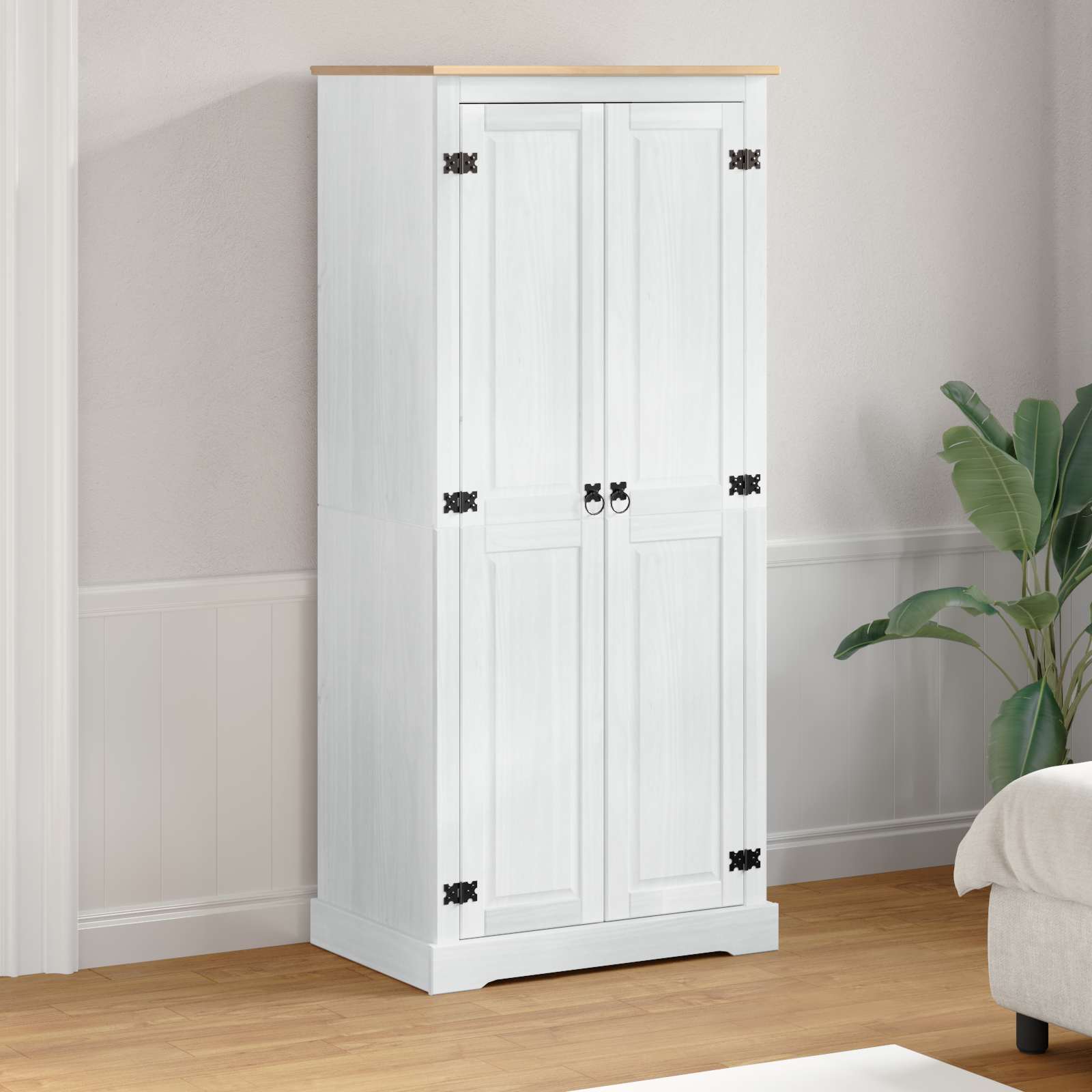 Kleiderschrank Corona 76x50x170 cm Massivholz Kiefer
