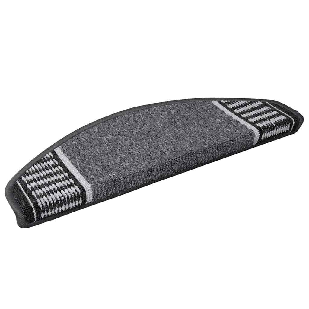 Selbstklebende Treppenschoner 15 pcs Anthrazit 65 x 21 x 4 cm