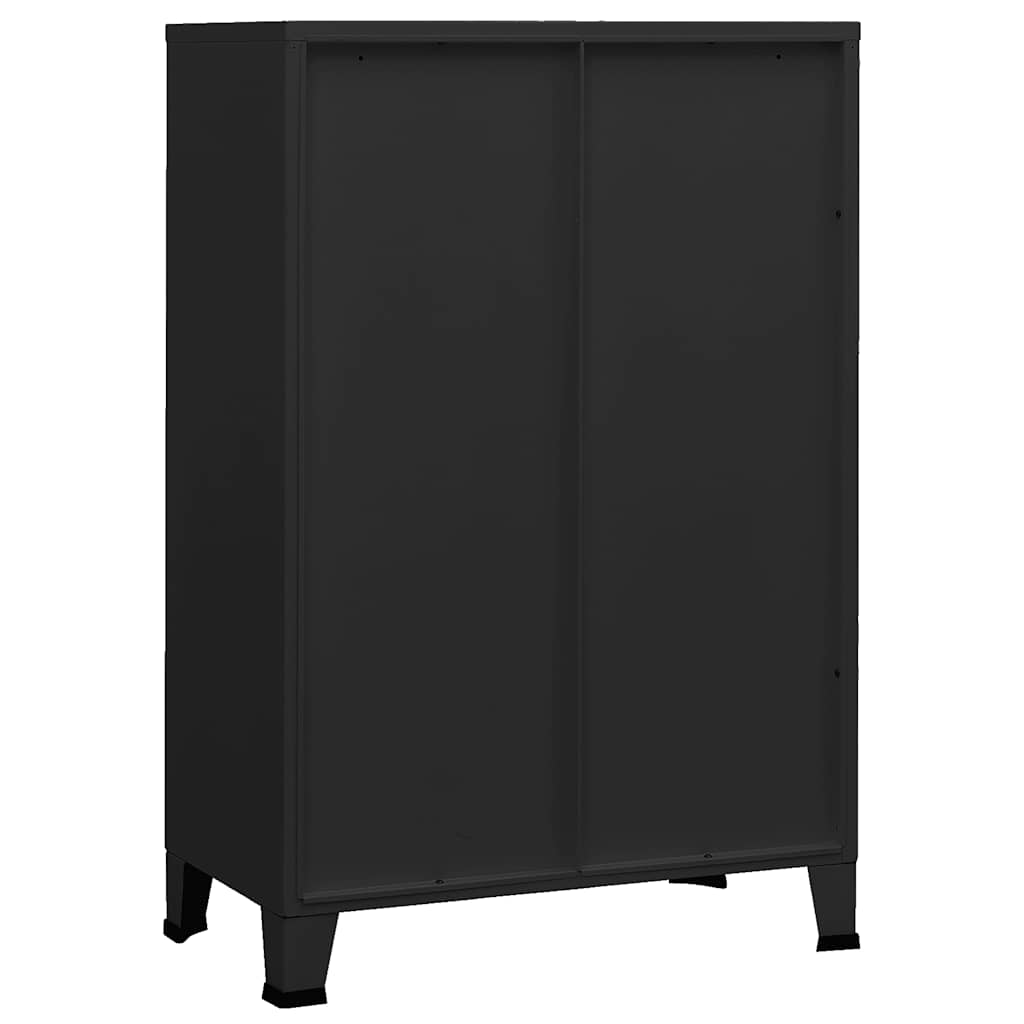 Lagerschrank Industrial Schwarz 75x40x80 cm Stahl