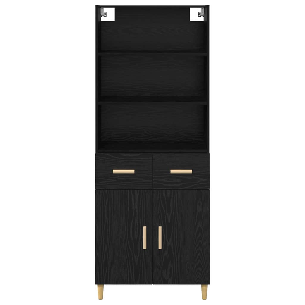 Highboard Altholz 69,5 x 32,5 x 180 cm Holzwerkstoff