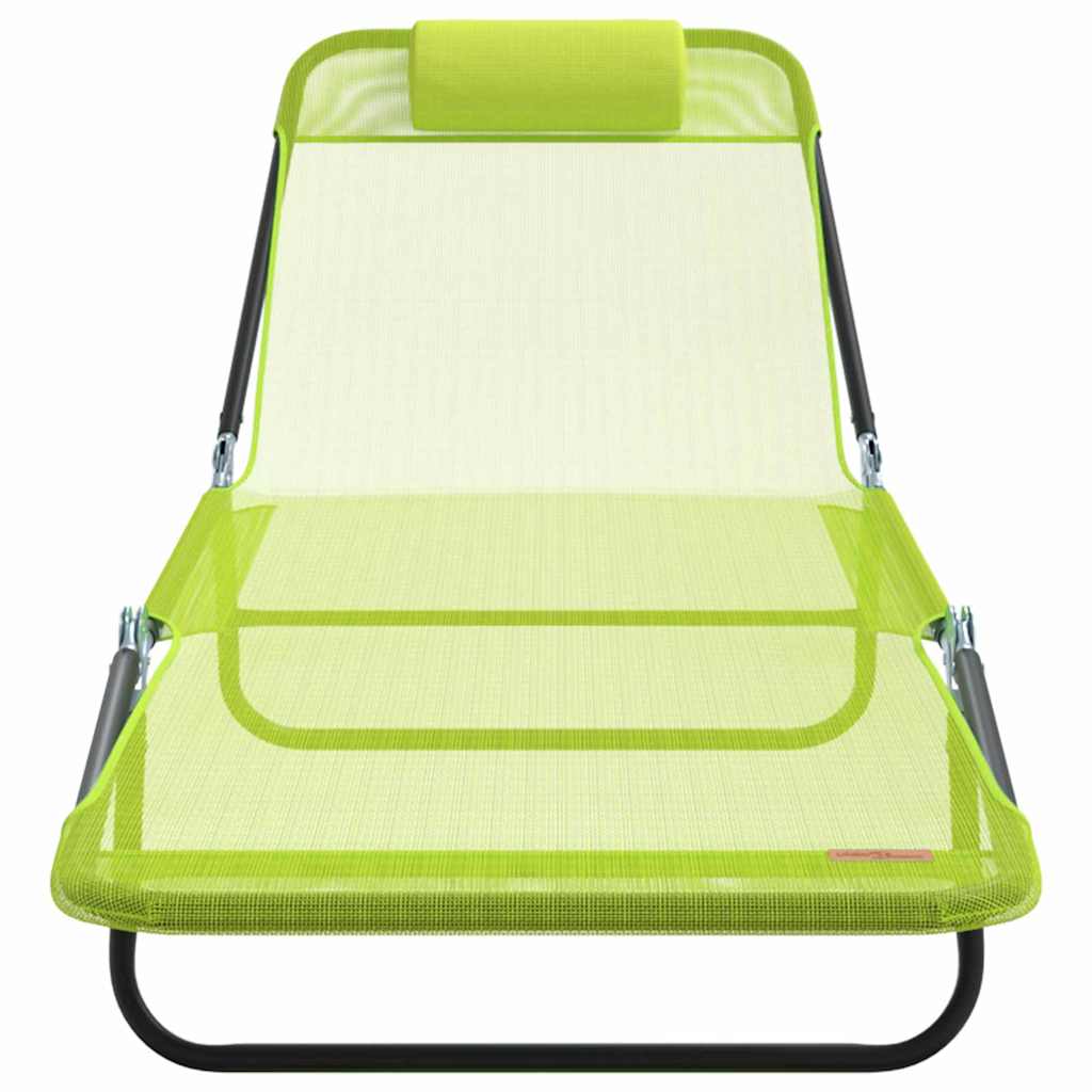 Klappbare Sonnenliege Creme 182 x 55 x 85,5 cm Textilene